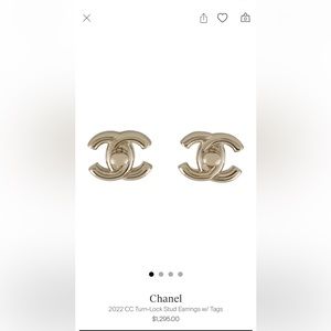 Chanel cc small turn lock earrings brand new without packaging